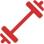 persian red barbell icon