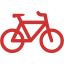 persian red bicycle icon