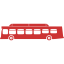 persian red bus 8 icon