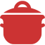 persian red cooking pot icon