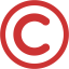 persian red copyright icon