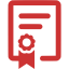 persian red diploma icon