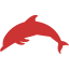 persian red dolphin icon