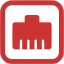 persian red ethernet off icon