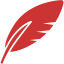 persian red feather icon