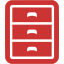 persian red filing cabinet icon