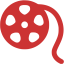 persian red film reel icon