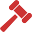 persian red gavel icon