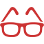 persian red glasses icon