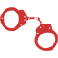 persian red handcuffs icon