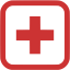 persian red hospital icon