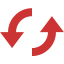 persian red loop circular icon