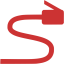 persian red network cable icon