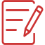 persian red notepad icon