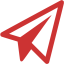 persian red paper plane icon