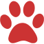 persian red paw icon