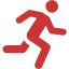 persian red running man icon