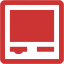 persian red self service kiosk icon