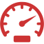 persian red speedometer icon