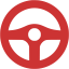 persian red steering wheel icon