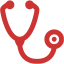 persian red stethoscope icon