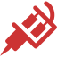 persian red tattoo machine icon