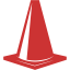 persian red traffic cone icon