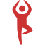 persian red yoga icon