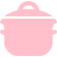 pink cooking pot icon