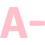 pink decrease font icon