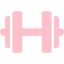 pink dumbbell icon