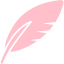 pink feather icon