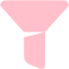 pink filled filter icon