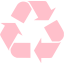 pink recycle sign icon