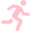 pink running man icon