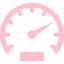 pink speedometer icon