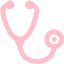 pink stethoscope icon