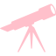 pink telescope icon