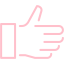 pink thumb up icon