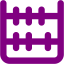 purple abacus icon