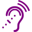 purple assistive listening system icon