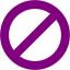 purple ban icon