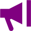 purple bullhorn icon