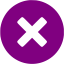 purple cancel icon