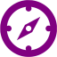 purple compass icon