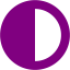 purple contrast icon