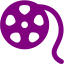 purple film reel icon