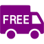 purple free shipping icon