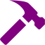 purple hammer icon