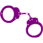 purple handcuffs icon